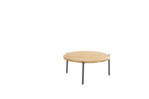 213856_ Yoga coffee table Anthracite Natural teak 73 cm (H35)