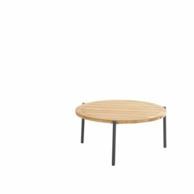 213856_ Yoga coffee table Anthracite Natural teak 73 cm (H35)