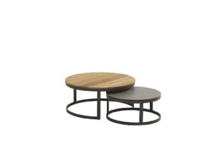 91024_ Stonic set of 2 coffee tables 80 and 60 cm teak and ceramic.jpg