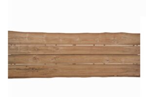 Robusto teak top 280x95cm rough wood topview _01